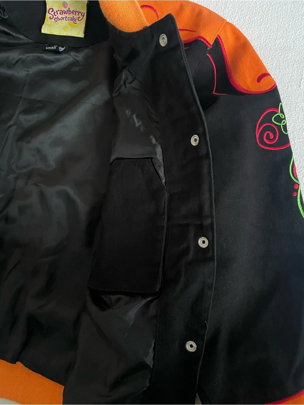 Vintage RR Design Strawberry Shortcake Orange Blossom Kids Racing Jacket XL